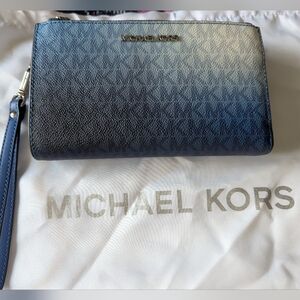 MICHAEL Michael Kors Ombre Blue Wristlet